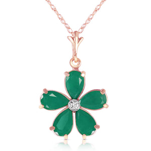 Gilded Petal Emerald Chain