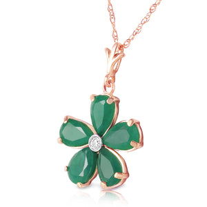 Gilded Petal Emerald Chain
