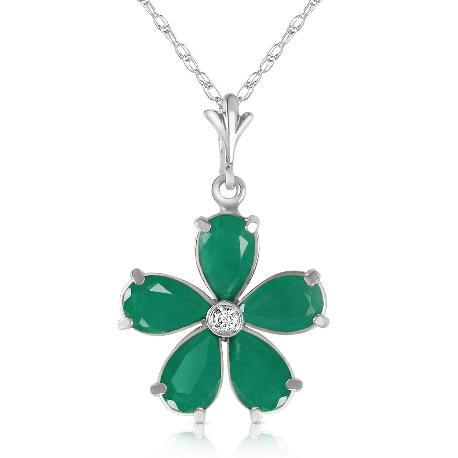 Gilded Petal Emerald Chain