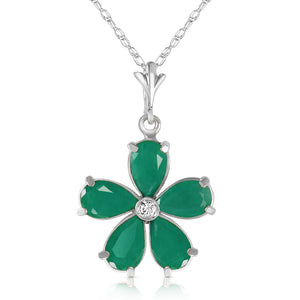 Gilded Petal Emerald Chain