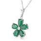 Gilded Petal Emerald Chain