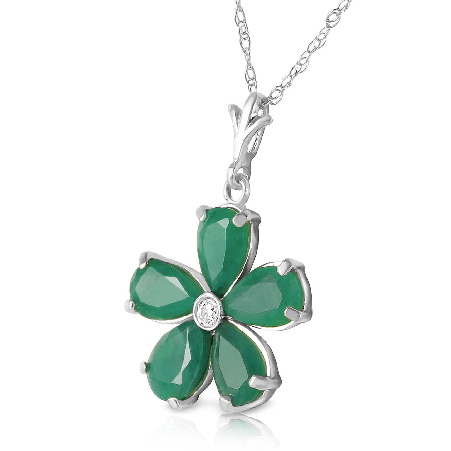 Gilded Petal Emerald Chain