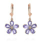 Gilded Petal Tanzanite Earrings
