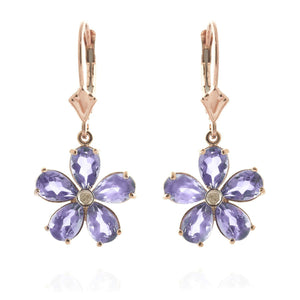 Gilded Petal Tanzanite Earrings