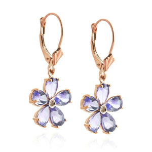 Gilded Petal Tanzanite Earrings