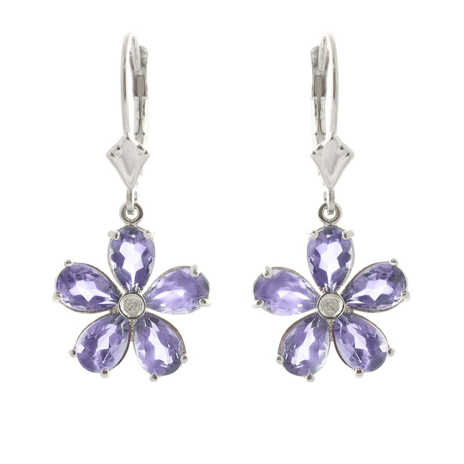 Gilded Petal Tanzanite Earrings