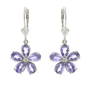 Gilded Petal Tanzanite Earrings