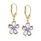 Gilded Petal Tanzanite Earrings