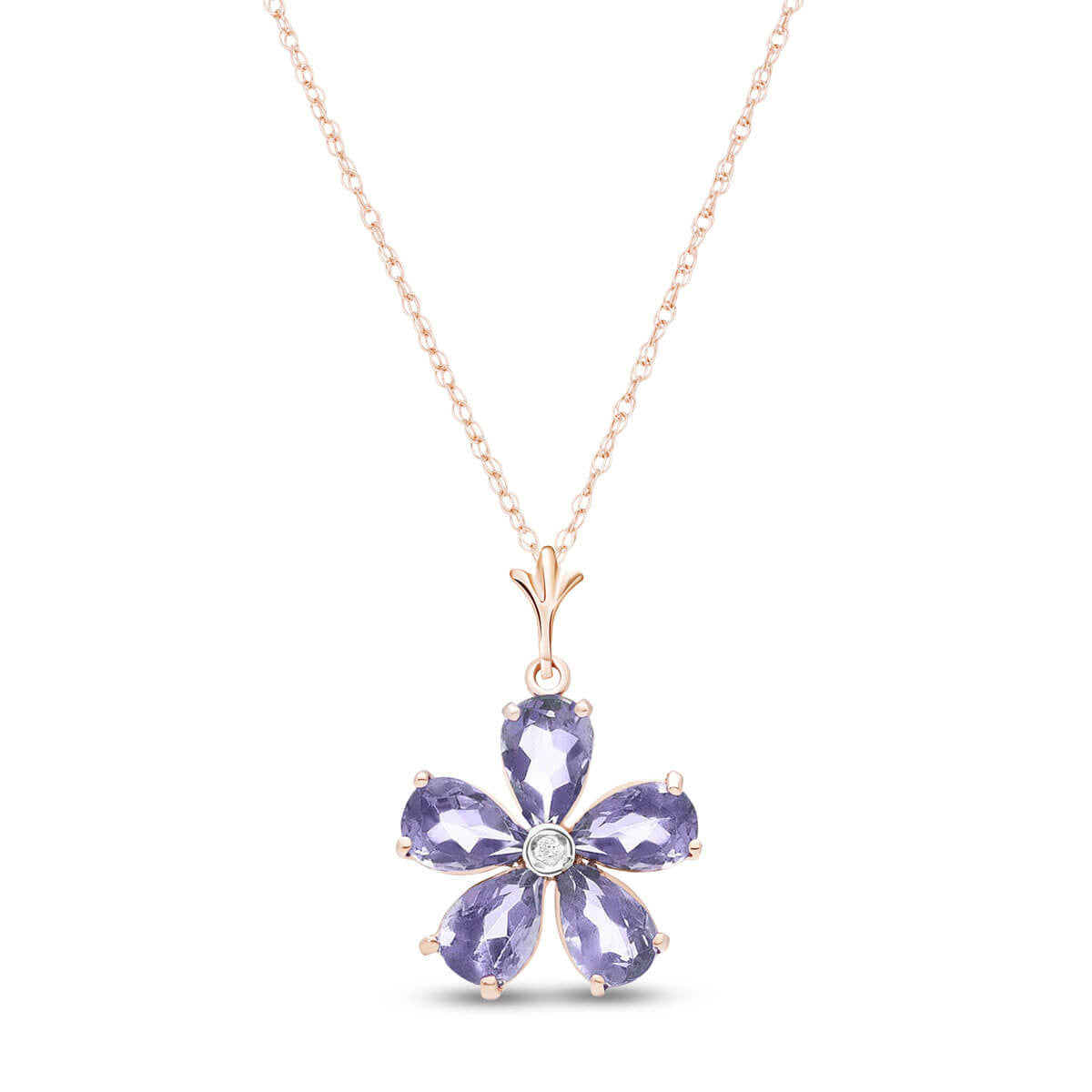 Gilded Petal Tanzanite Chain