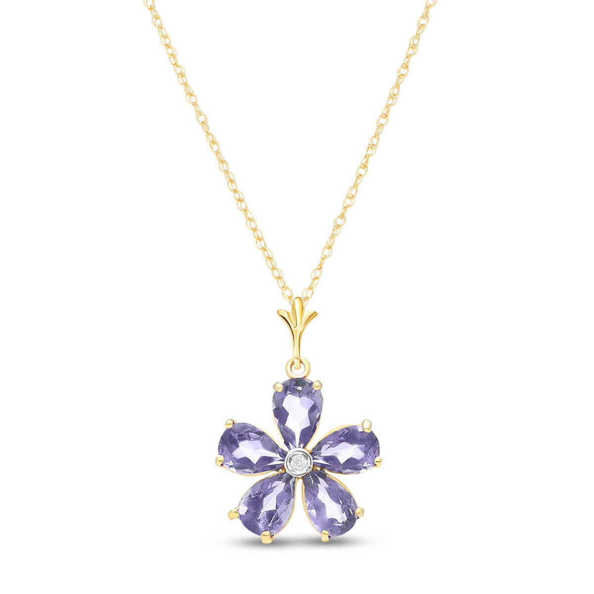 Gilded Petal Tanzanite Chain