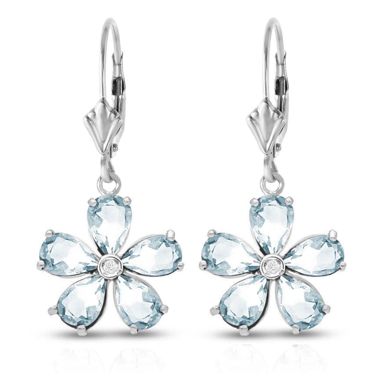 Gilded Petal Aquamarine Earrings