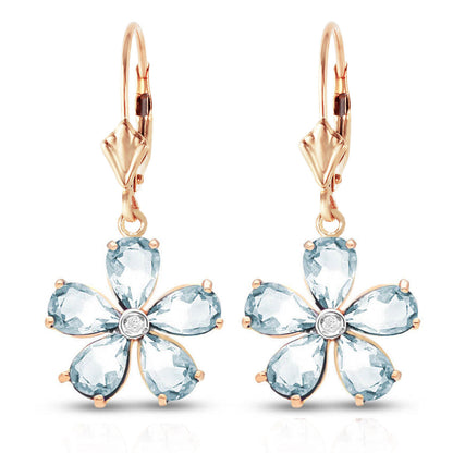 Gilded Petal Aquamarine Earrings