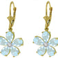 Gilded Petal Aquamarine Earrings