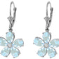 Gilded Petal Aquamarine Earrings