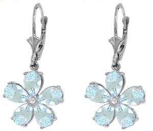 Gilded Petal Aquamarine Earrings