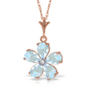 Gilded Petal Aquamarine Chain
