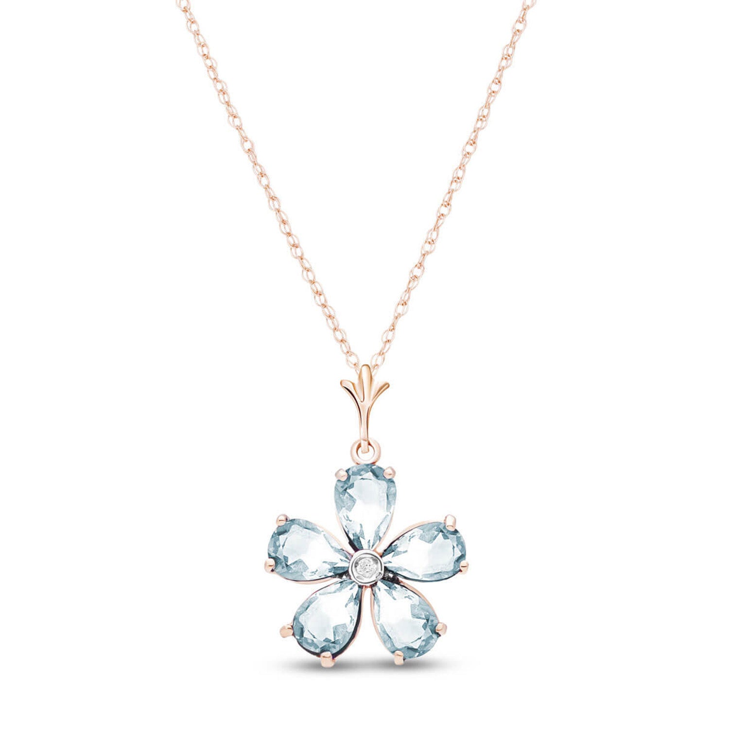 Gilded Petal Aquamarine Chain