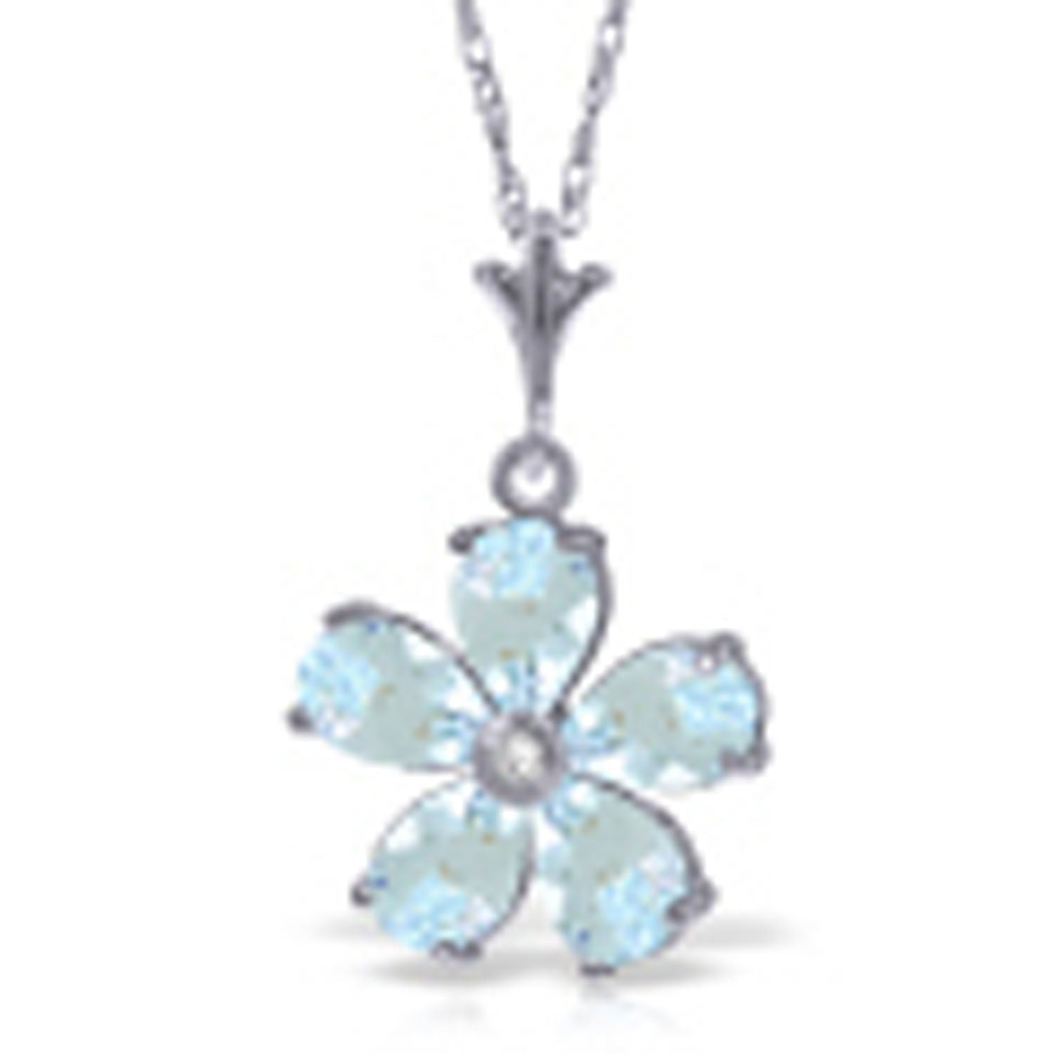 Gilded Petal Aquamarine Chain
