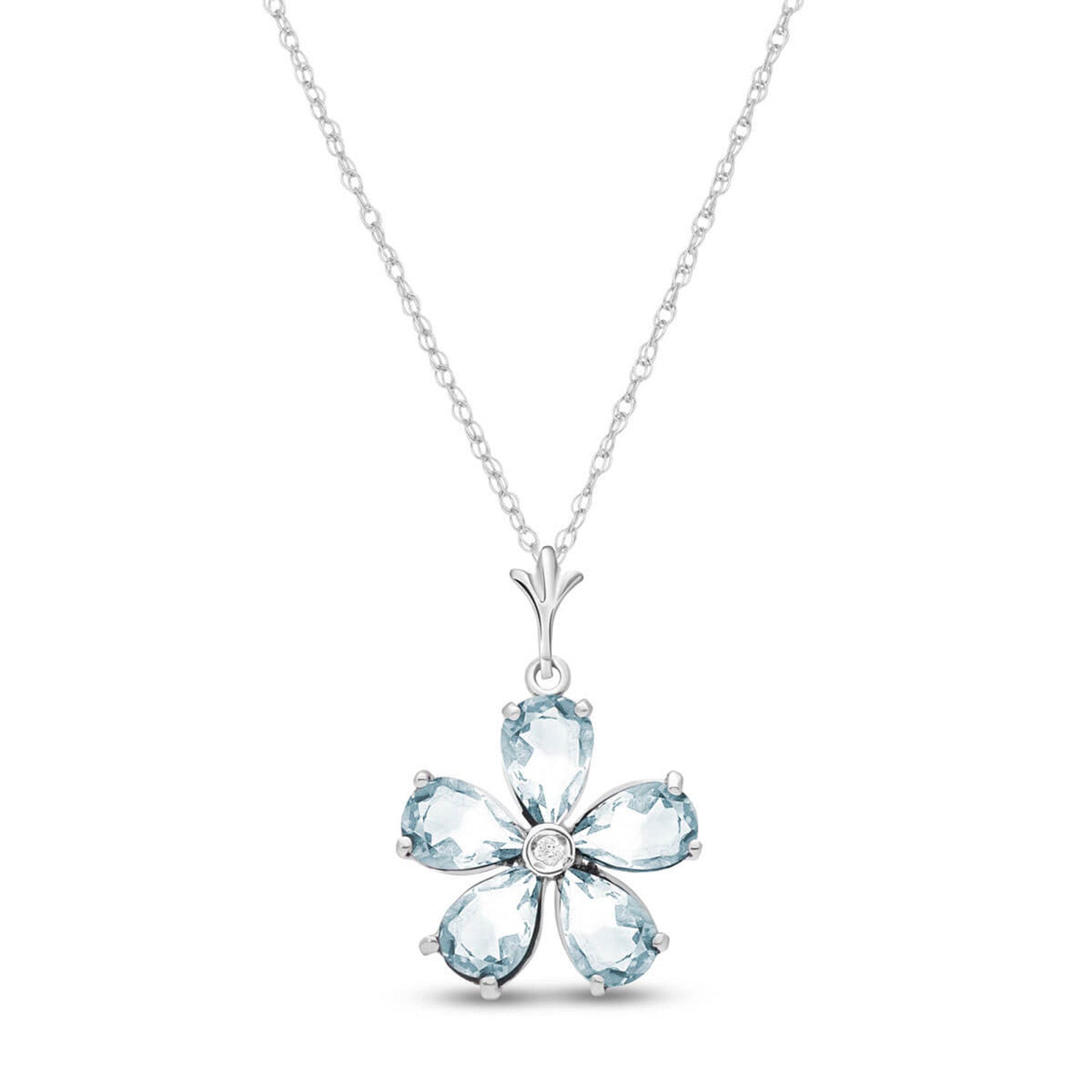 Gilded Petal Aquamarine Chain