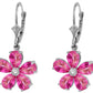 Gilded Petal Pink Topaz Earrings