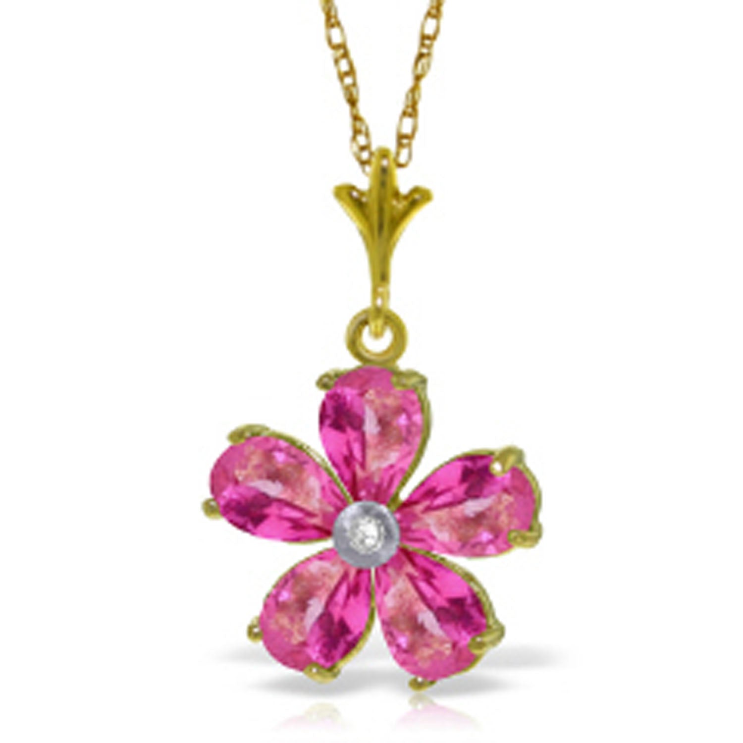 Gilded Petal Pink Topaz Chain