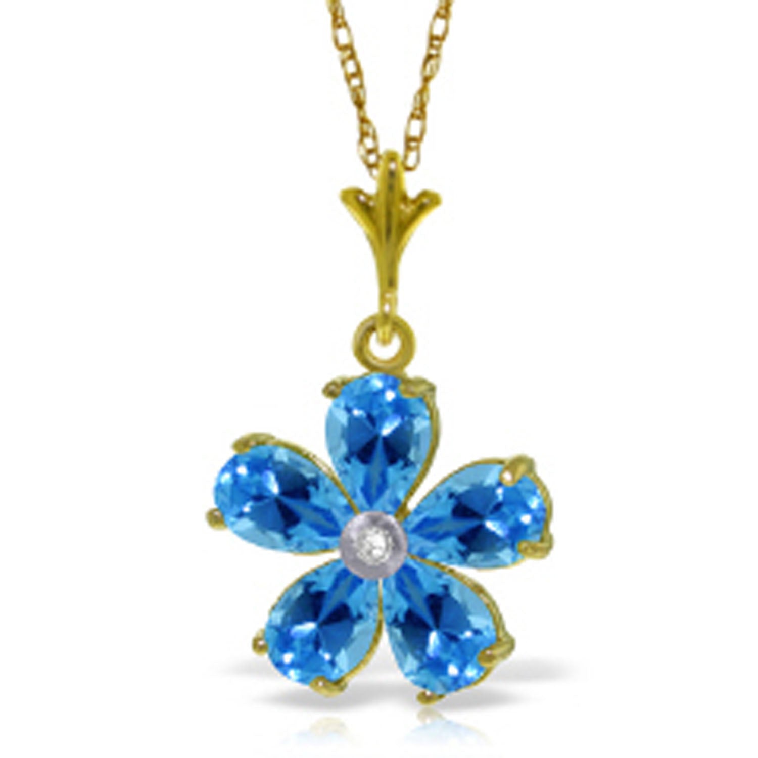 Gilded Petal Blue Topaz Chain
