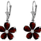Gilded Petal Garnet Earrings