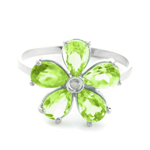 Gilded Petal Peridot Ring
