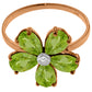 Gilded Petal Peridot Ring