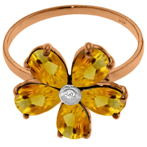Gilded Petal Citrine Ring