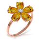 Gilded Petal Citrine Ring