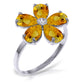 Gilded Petal Citrine Ring