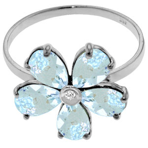 Gilded Petal Aquamarine Ring