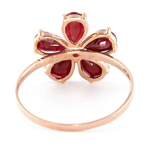 Gilded Petal Ruby Ring