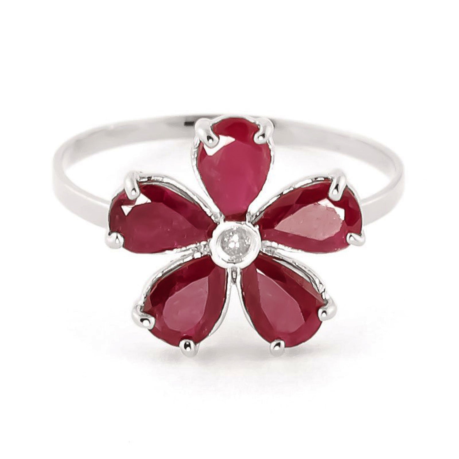 Gilded Petal Ruby Ring