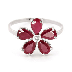 Gilded Petal Ruby Ring