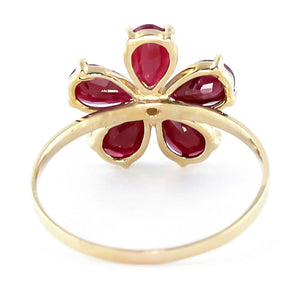 Gilded Petal Ruby Ring