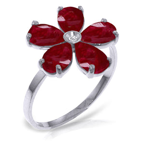Gilded Petal Ruby Ring