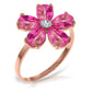 Gilded Petal Pink Topaz Ring
