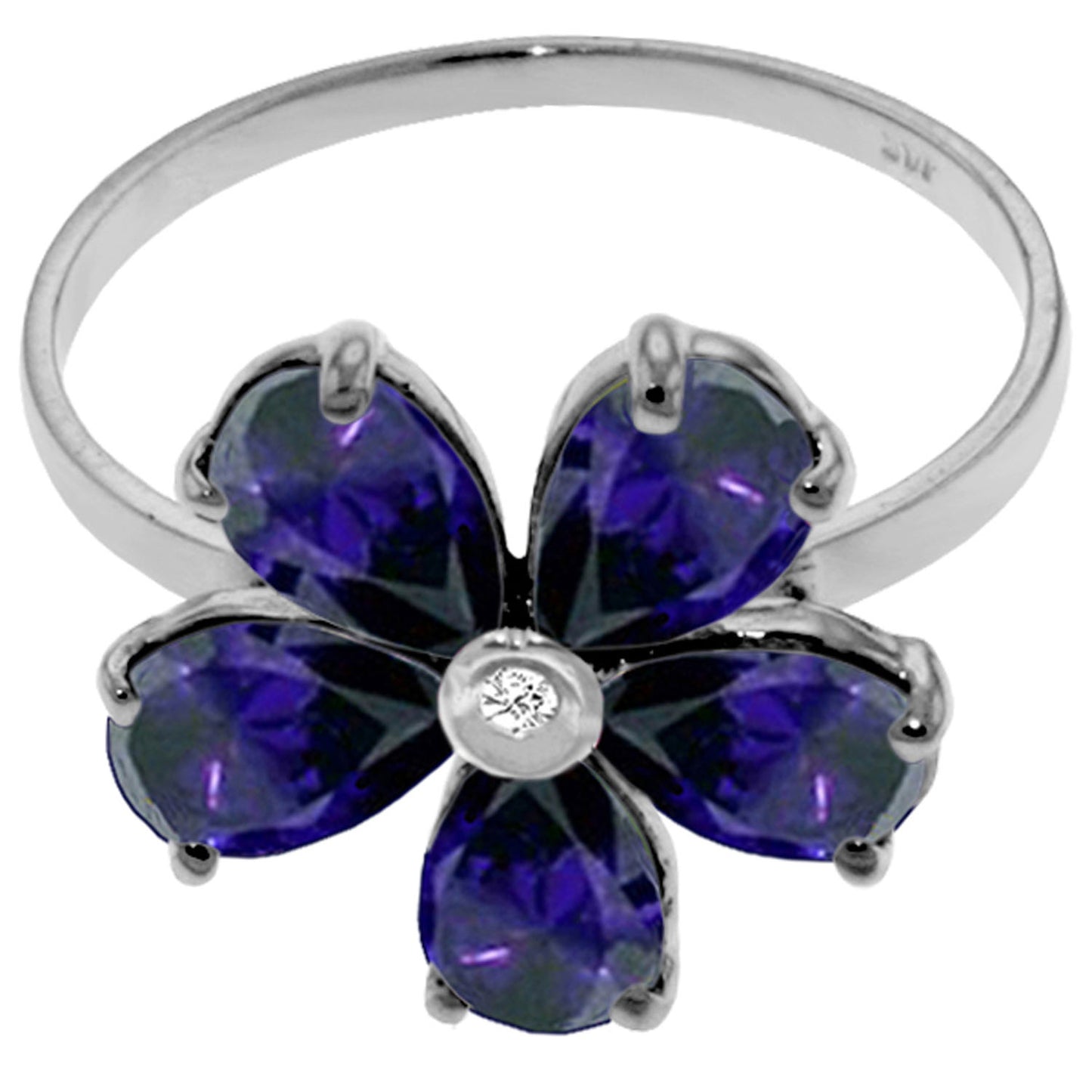 Gilded Petal Sapphire Ring
