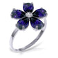 Gilded Petal Sapphire Ring