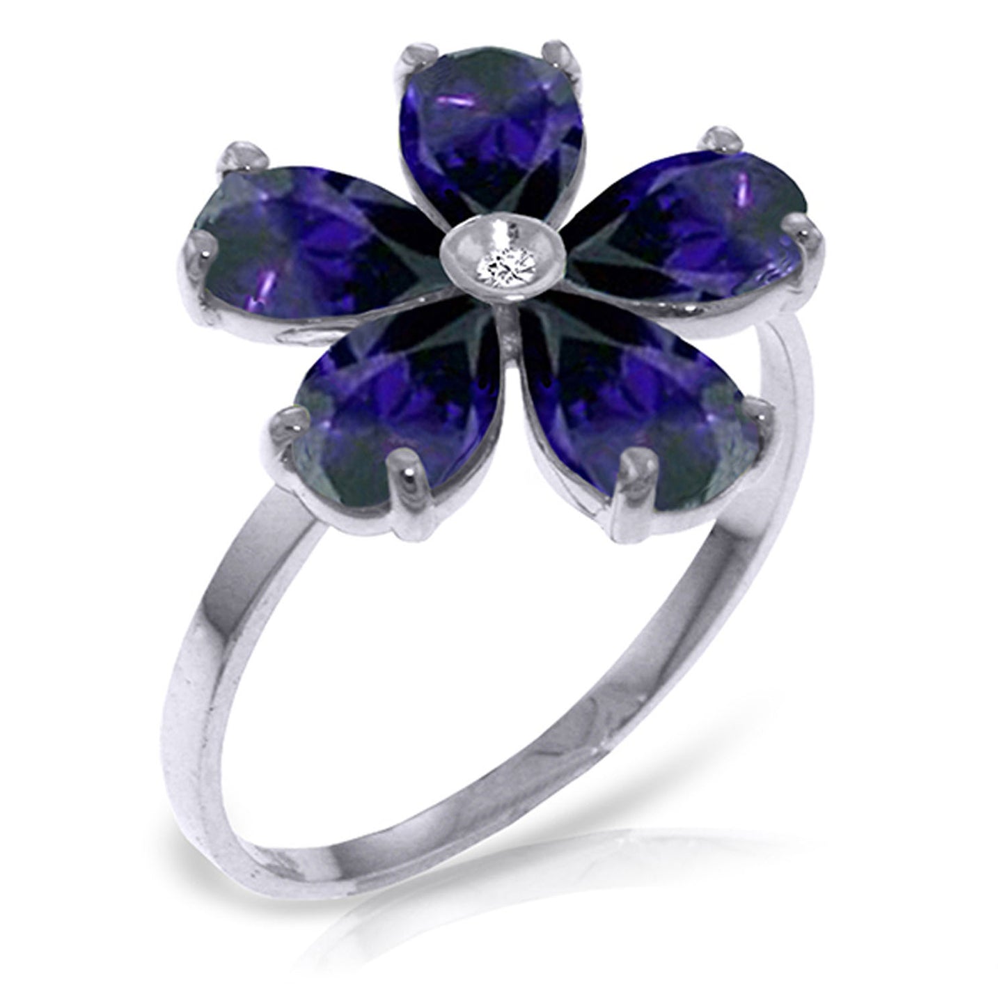 Gilded Petal Sapphire Ring
