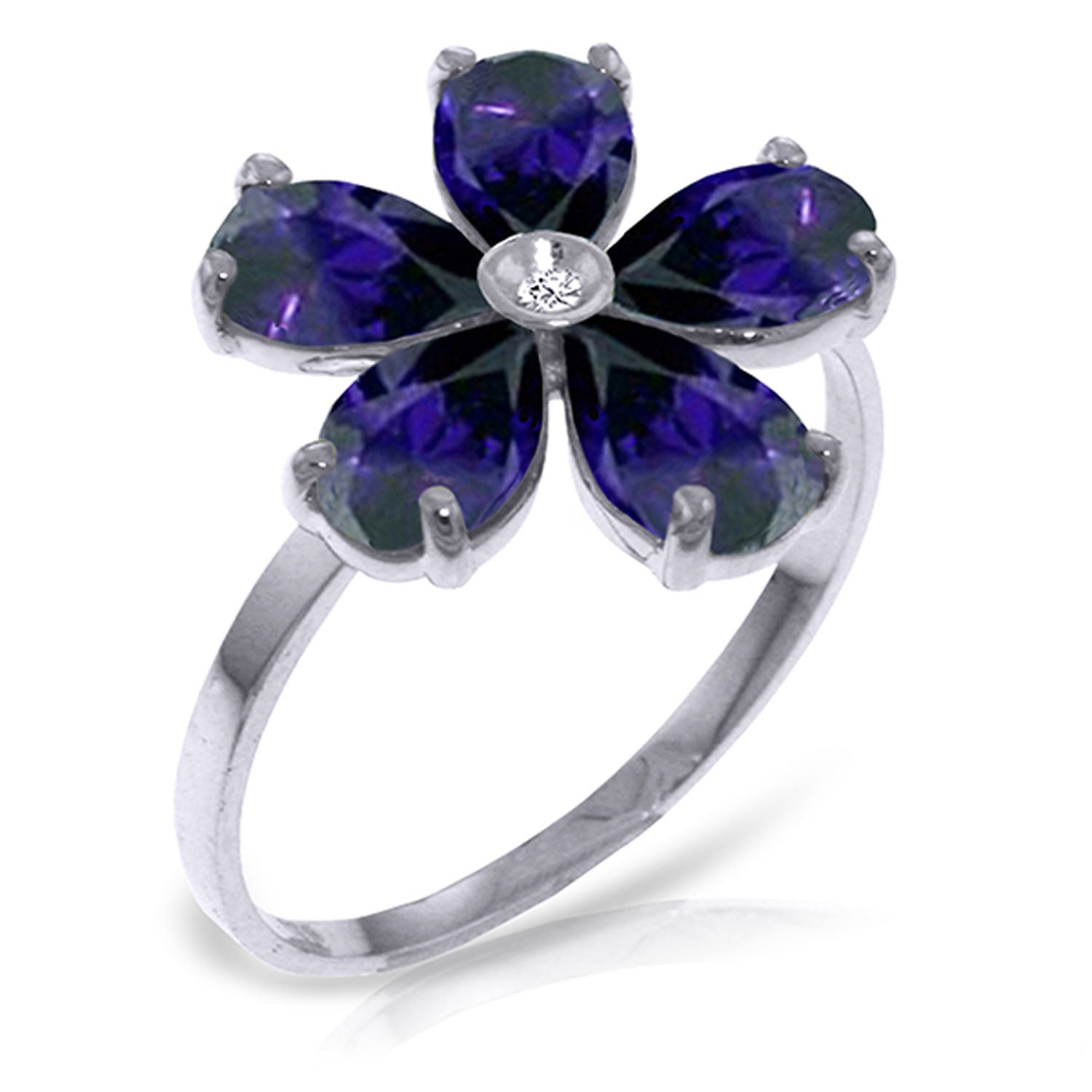 Gilded Petal Sapphire Ring
