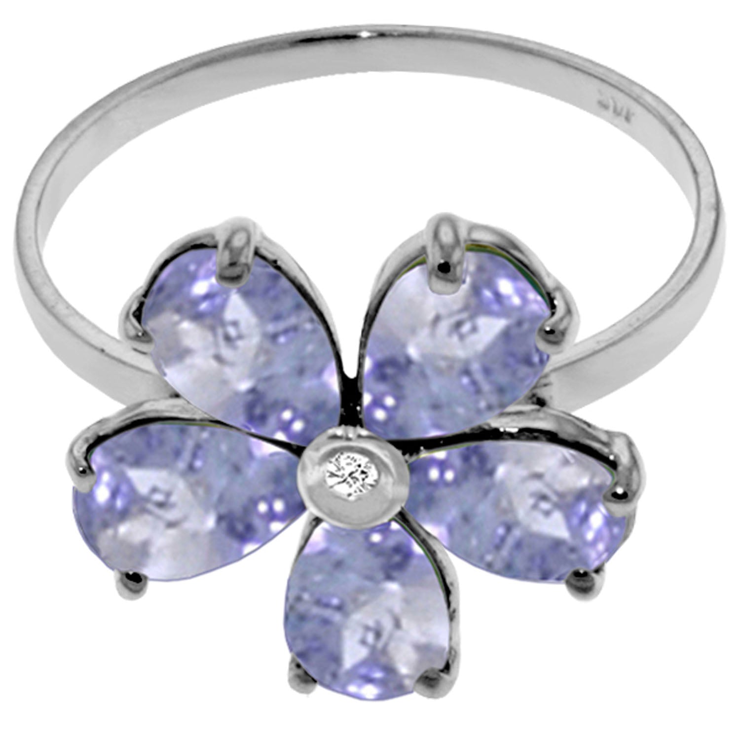 Gilded Petal Tanzanite Ring