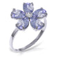 Gilded Petal Tanzanite Ring