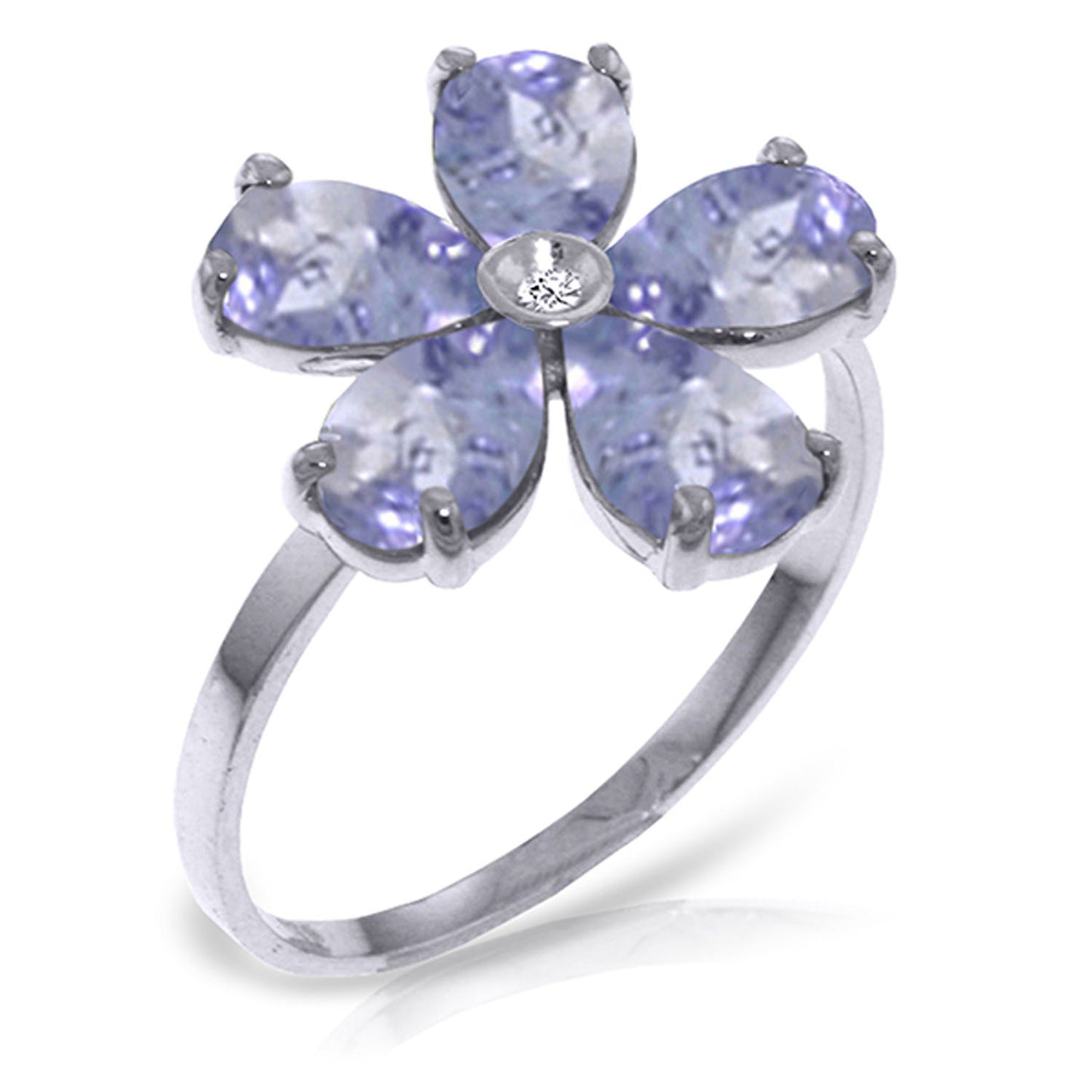 Gilded Petal Tanzanite Ring