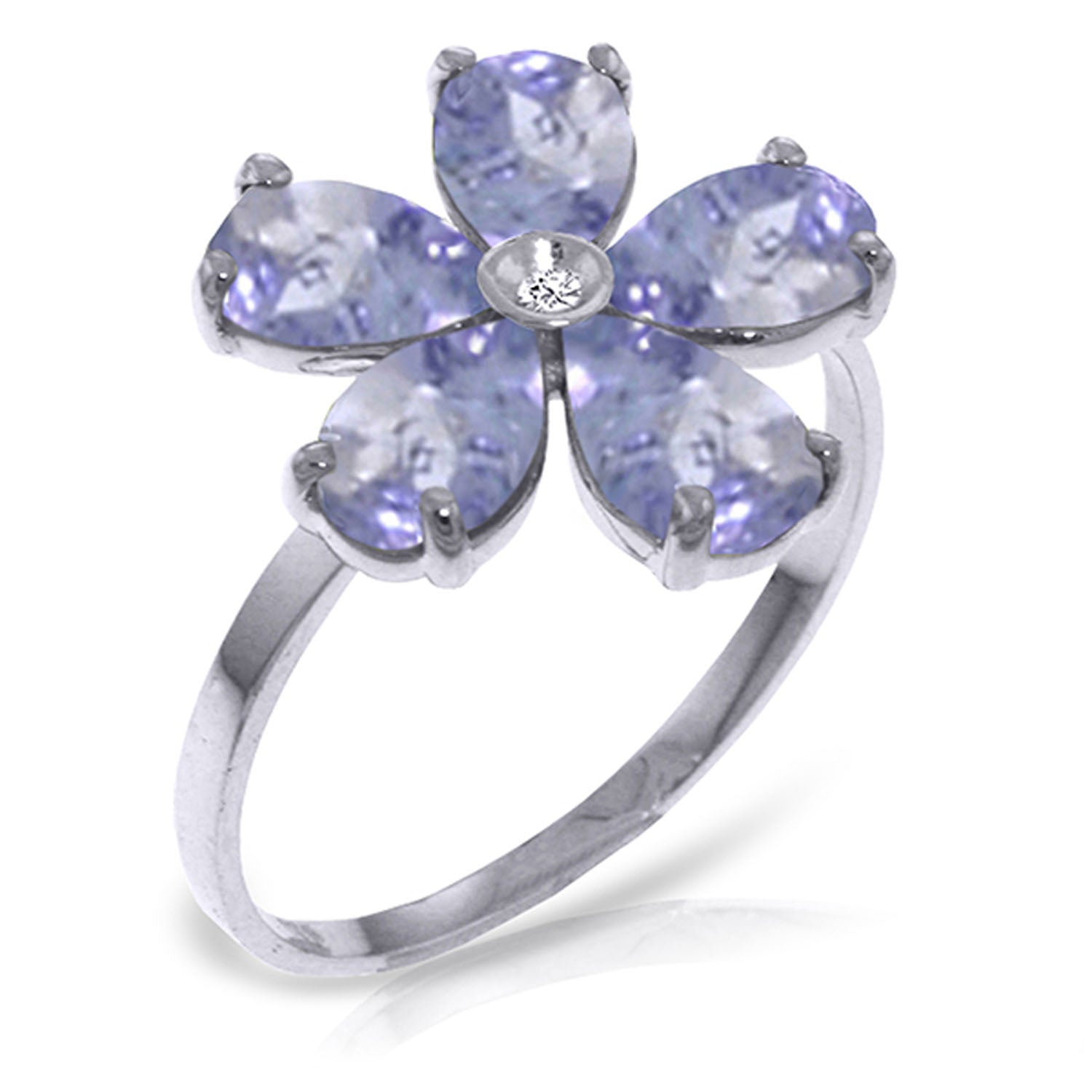 Gilded Petal Tanzanite Ring