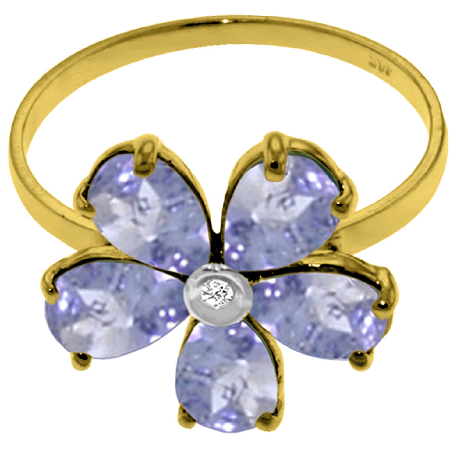 Gilded Petal Tanzanite Ring