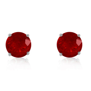 Luminous Orb Ruby Earrings