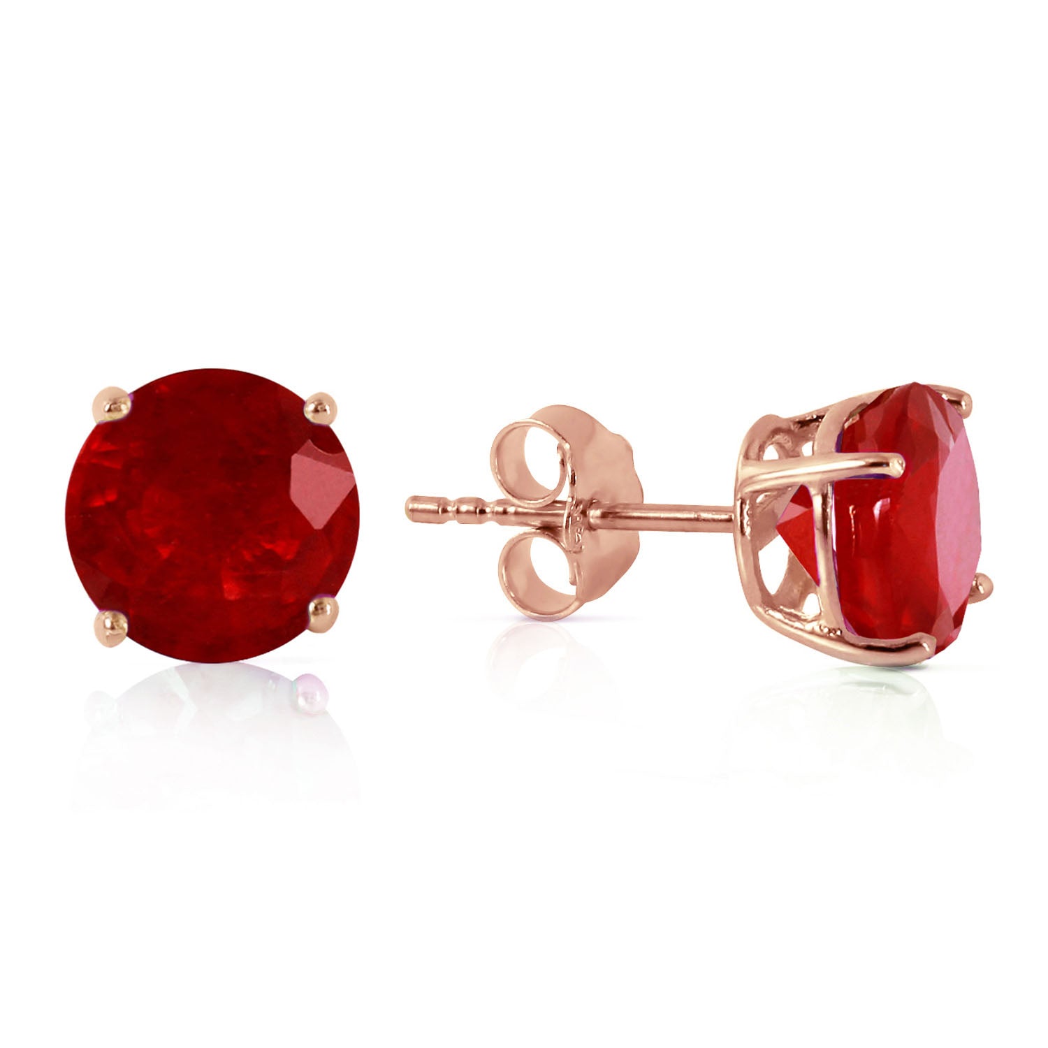 Luminous Orb Ruby Earrings